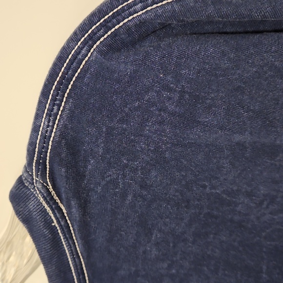 HANALEI BAY Distress denim blue long sleeve graphic tee Kaua'i XL Aloha Islands - Picture 8 of 8